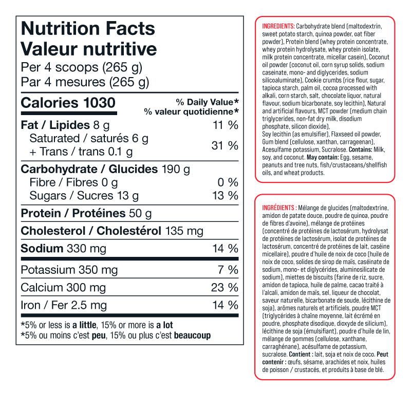 Compléments alimentaires de base - Gain de masse - 2,7 kg