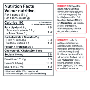 Compléments alimentaires de base - Isolat de lactosérum - 900 g