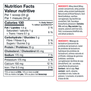 Compléments alimentaires de base - Protéines de lactosérum de base - 2,27 kg