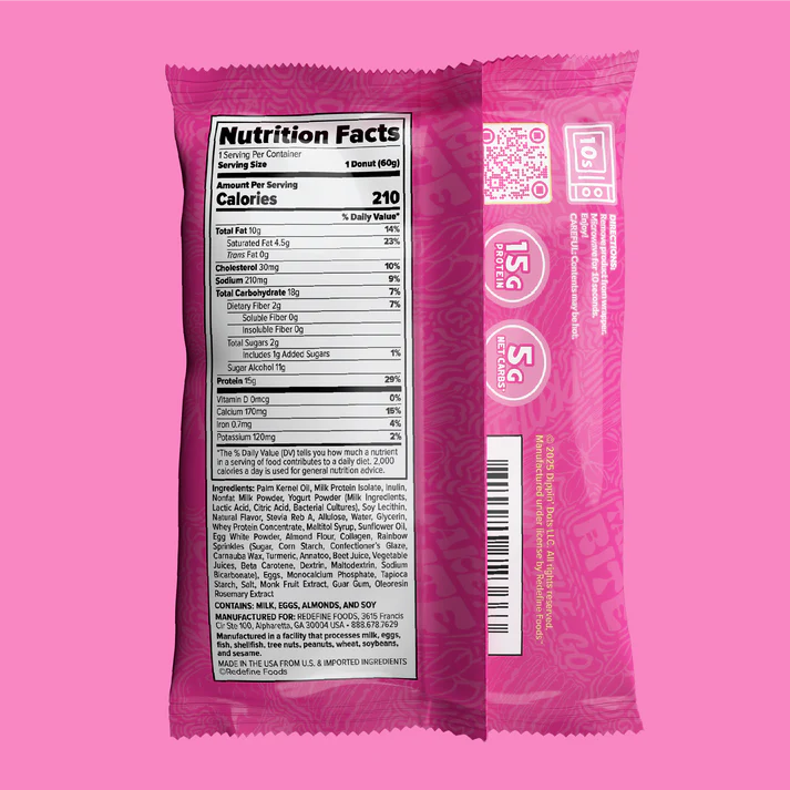 Redefine Foods - Protein Donuts 61g - Box 8