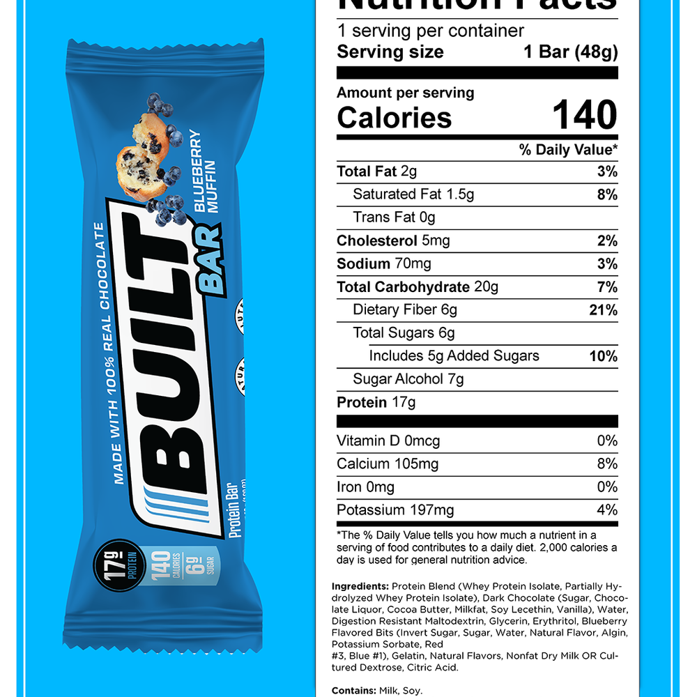 Built Protein Bar - 100% Real Chocolate - Zero Guilt 49g