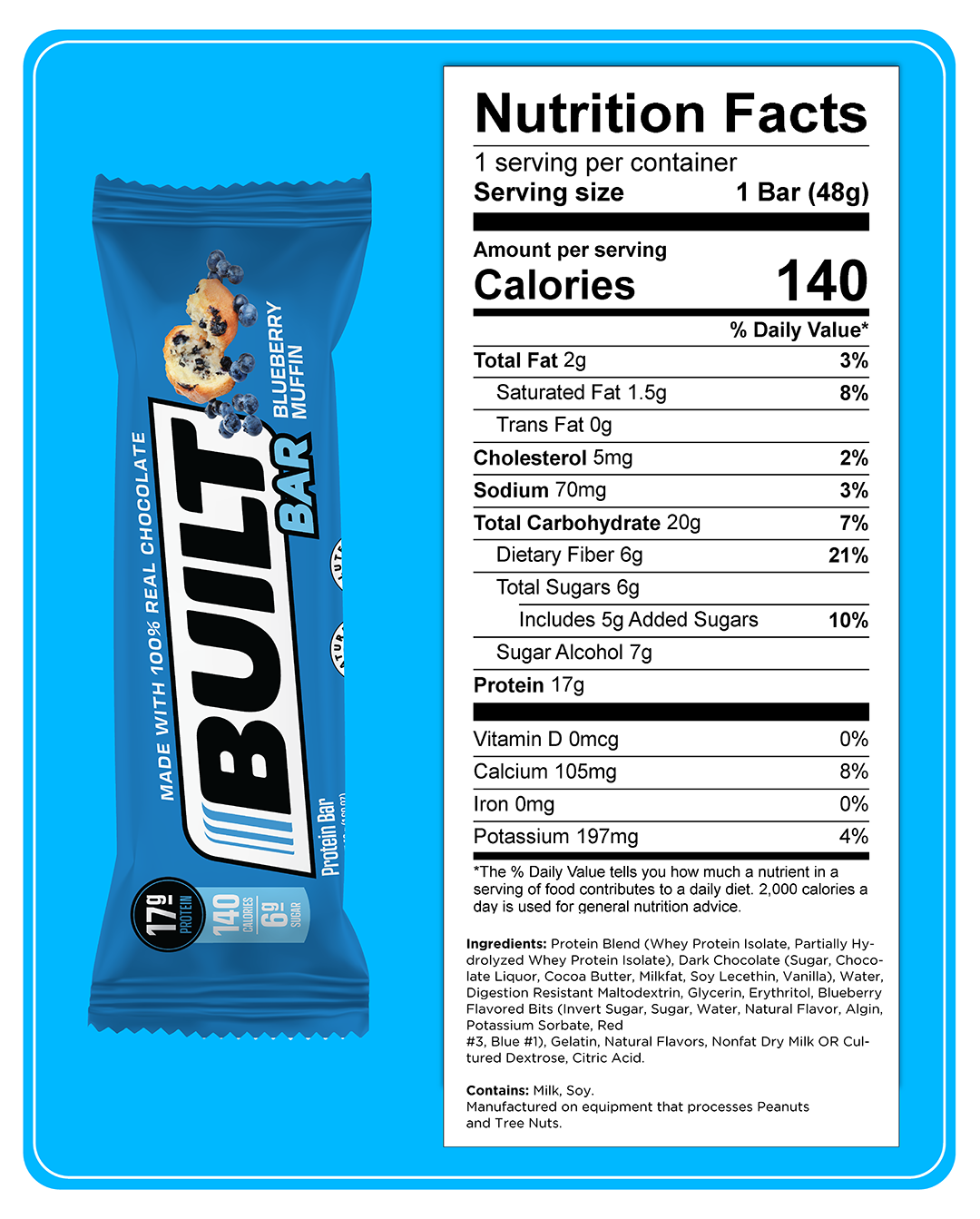 Built Protein Bar - 100% Real Chocolate - Zero Guilt 49g