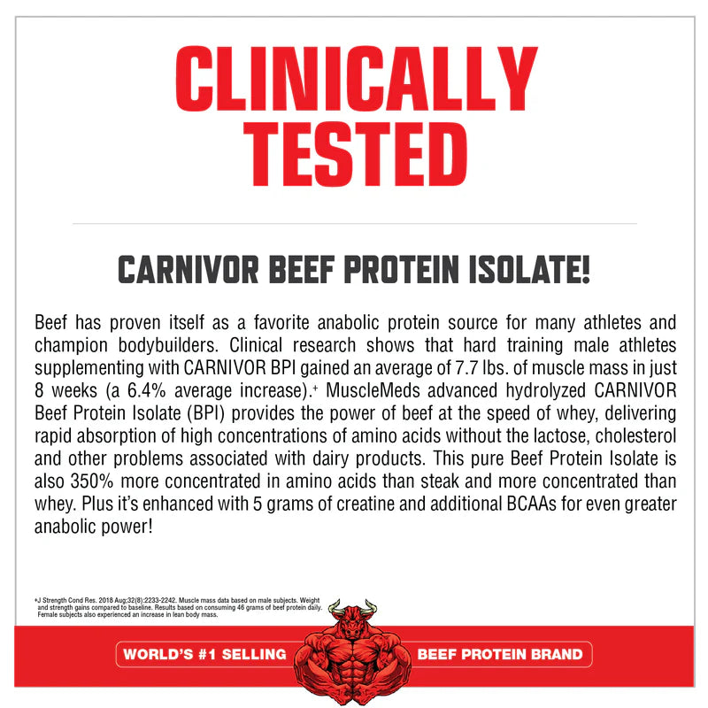 MuscleMeds - Carnivor Protéines de bœuf 100 % - 1,8 kg 