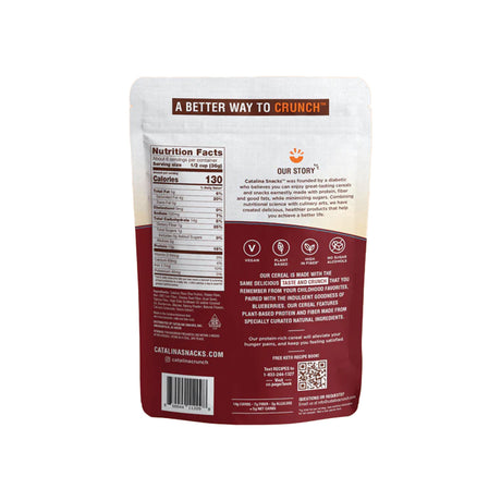 Catalina Crunch - Keto Friendly Cereal Pairing Blueberry Muffin back