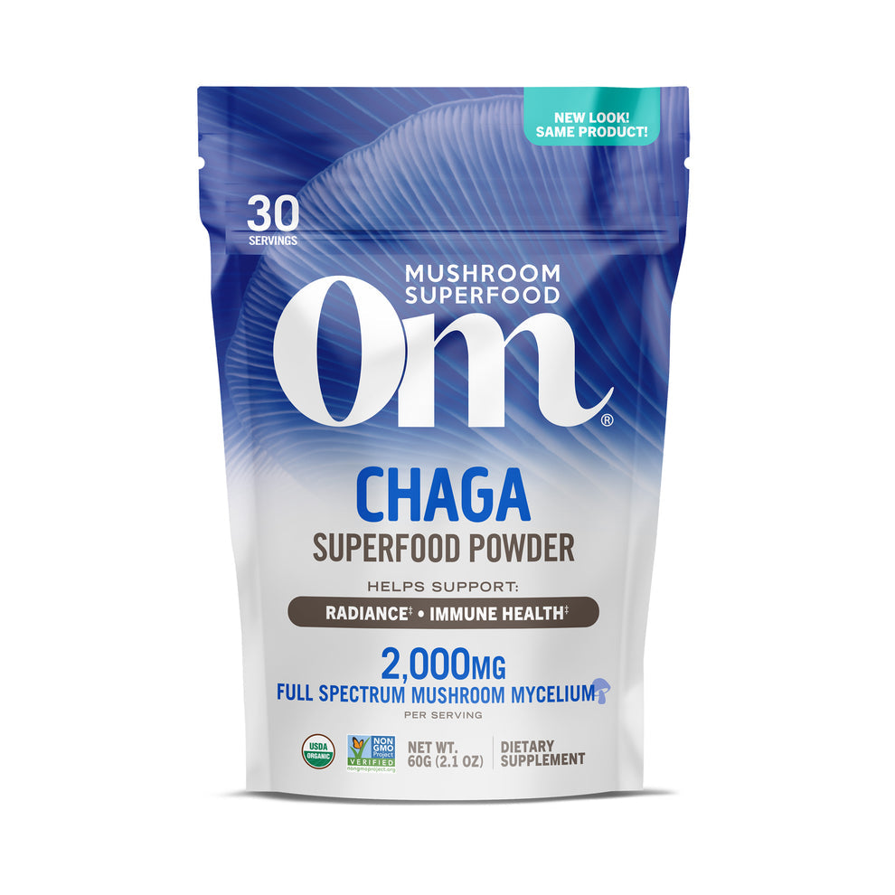 OM Mushroom Superfood - Chaga Certified Organic Mushroom Powder - 60g