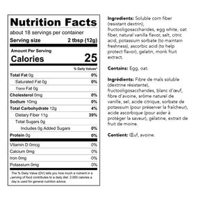 ChocZero - Keto Mashmallow Fluff Spread - Nutrition facts