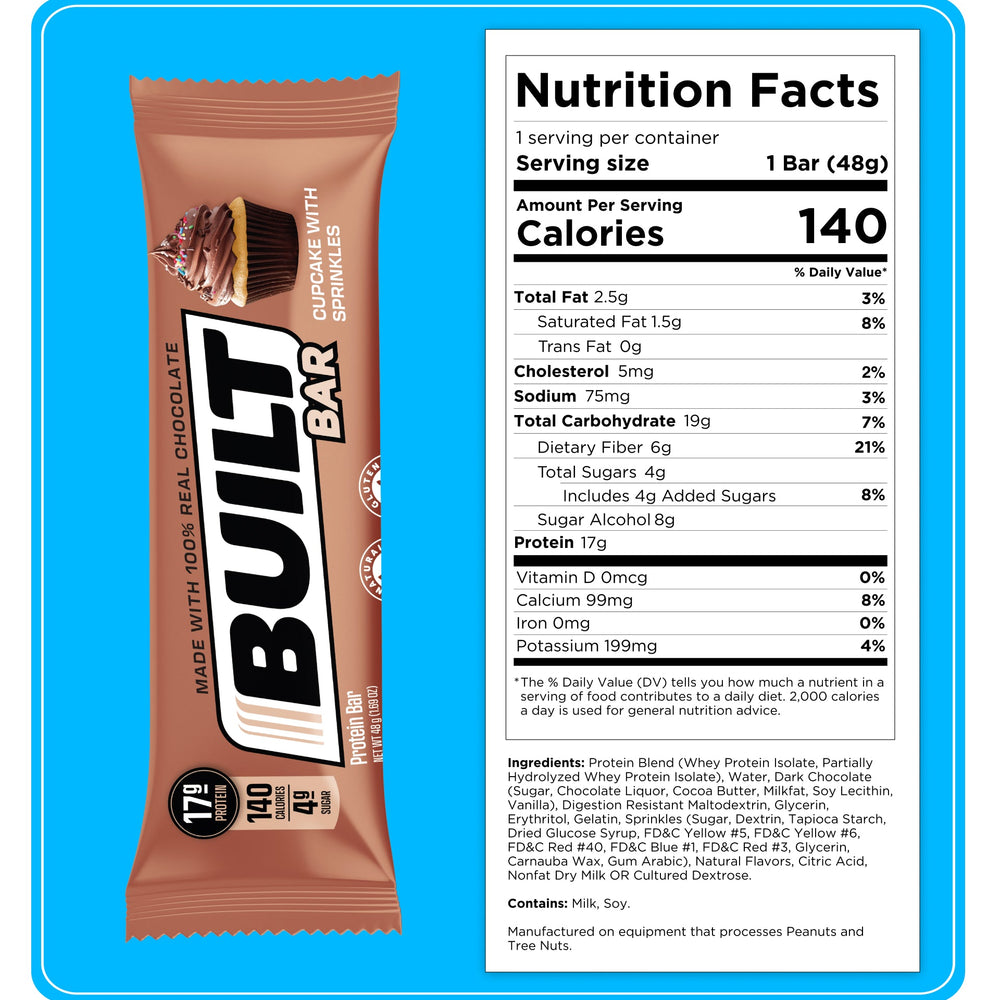 Built Protein Bar - 100% Real Chocolate - Zero Guilt 49g