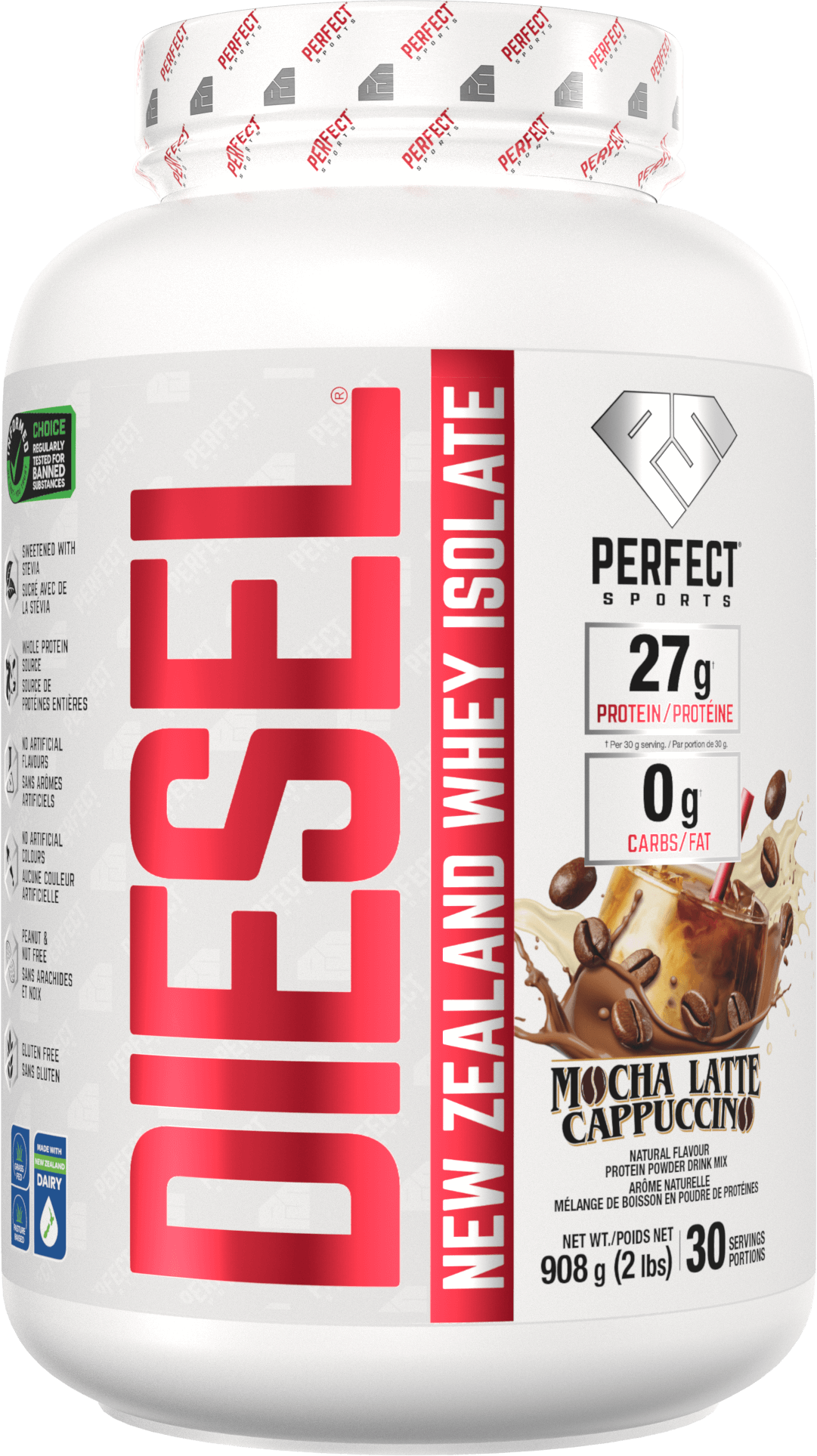 Perfect Sports - Diesel New Zealand Whey Isolate Protein - 2lbs