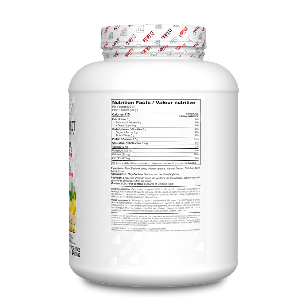 Perfect Sports - Diesel New Zealand Whey Isolate Protein - 5lbs