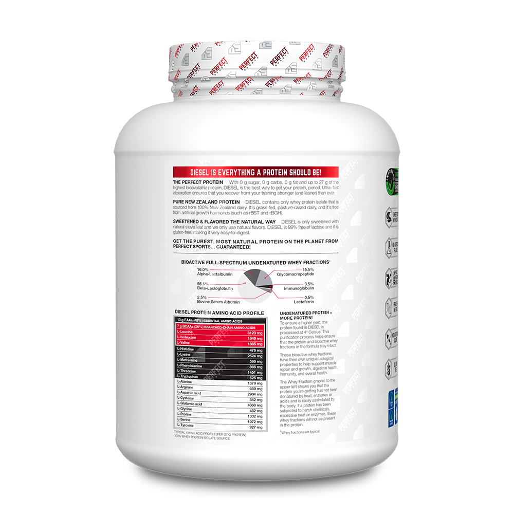 Perfect Sports - Diesel New Zealand Whey Isolate Protein - 5lbs