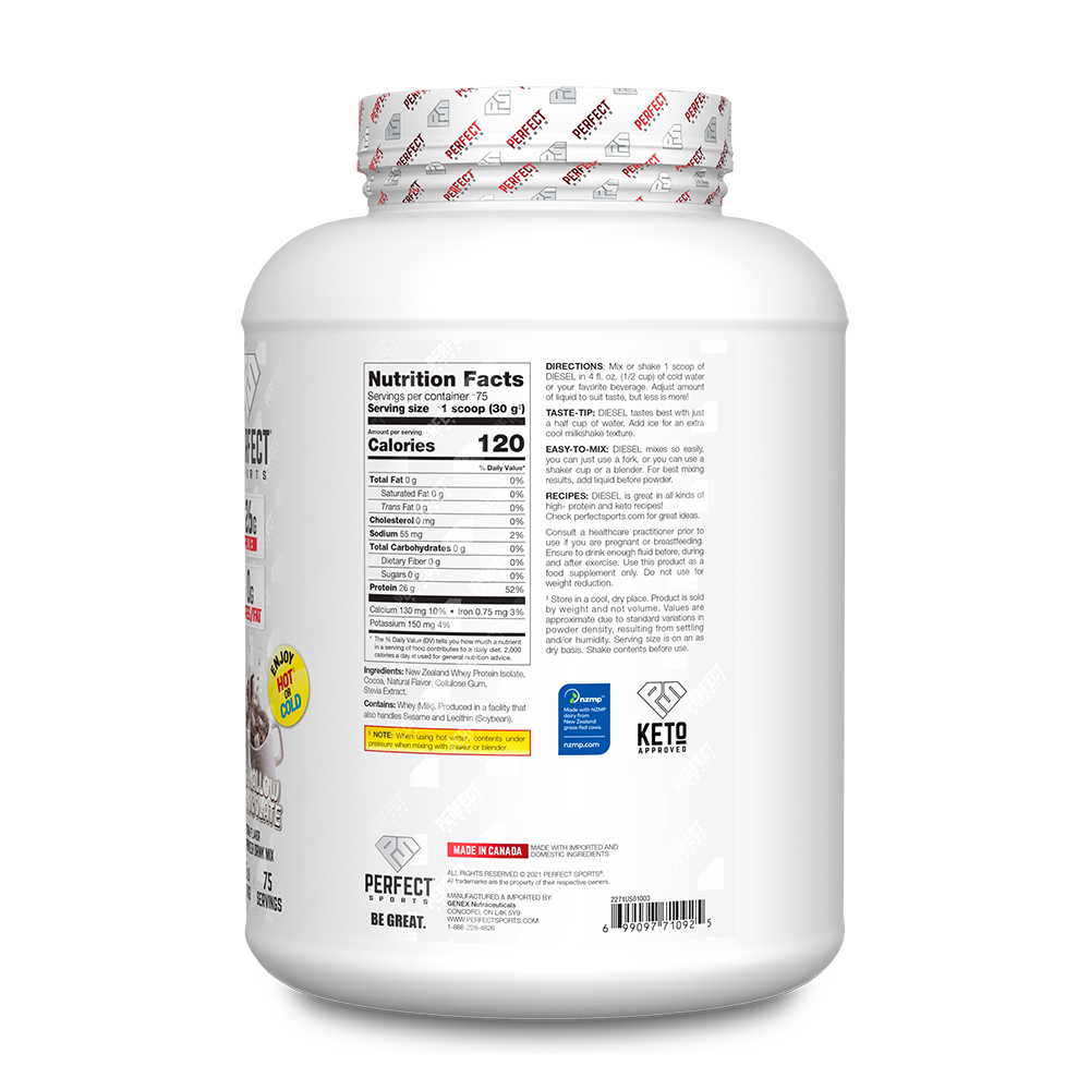 Perfect Sports - Diesel New Zealand Whey Isolate Protein - 5lbs