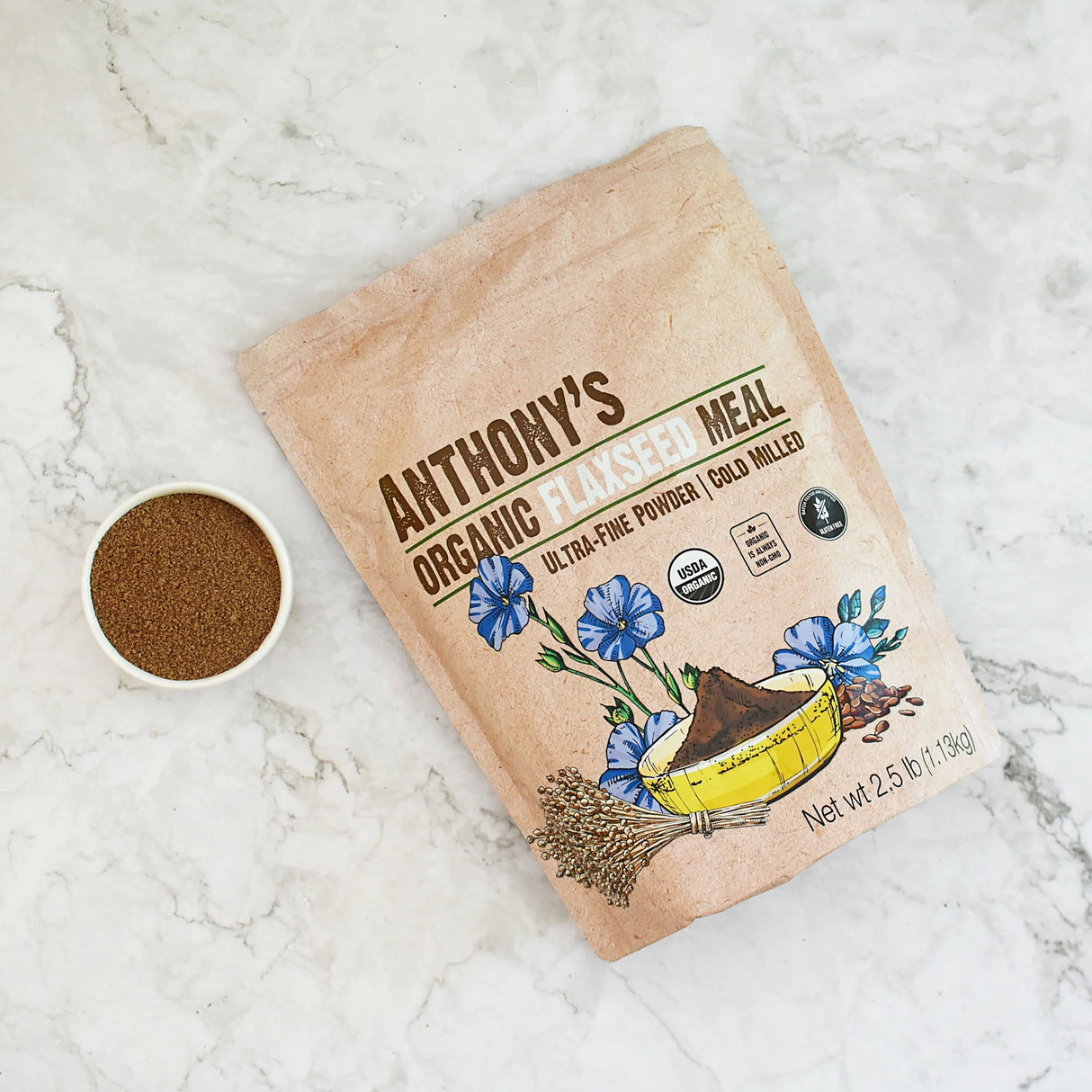 Anthony's Good - Organic Flax Seed Meal - 2.5lb