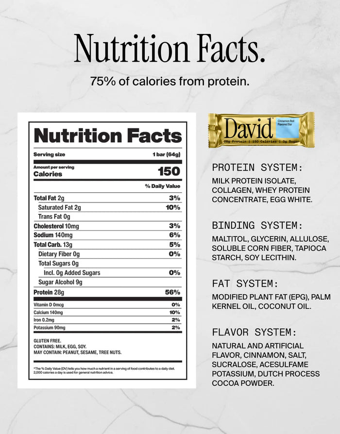 David - Protein Bar 38g - Box 12