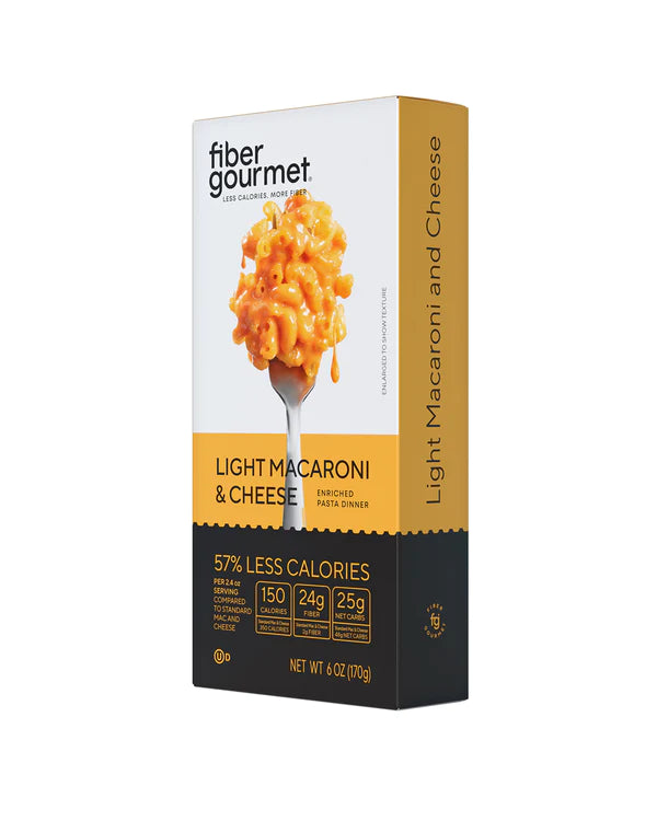 Macaronis au fromage Fiber Gourmet - Faibles en calories et riches en fibres - 170 g