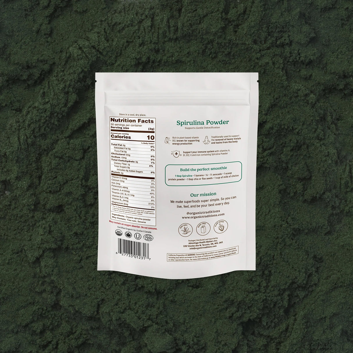 Organic Traditions - Spirulina Powder -150g