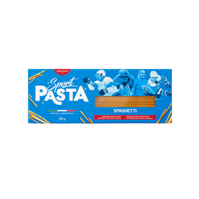 Box of Sport Pasta Spaghetti on a white background
