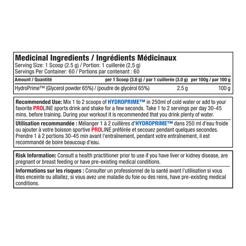 Pro Line - Hydro Prime Poudre de glycérol - 150 g