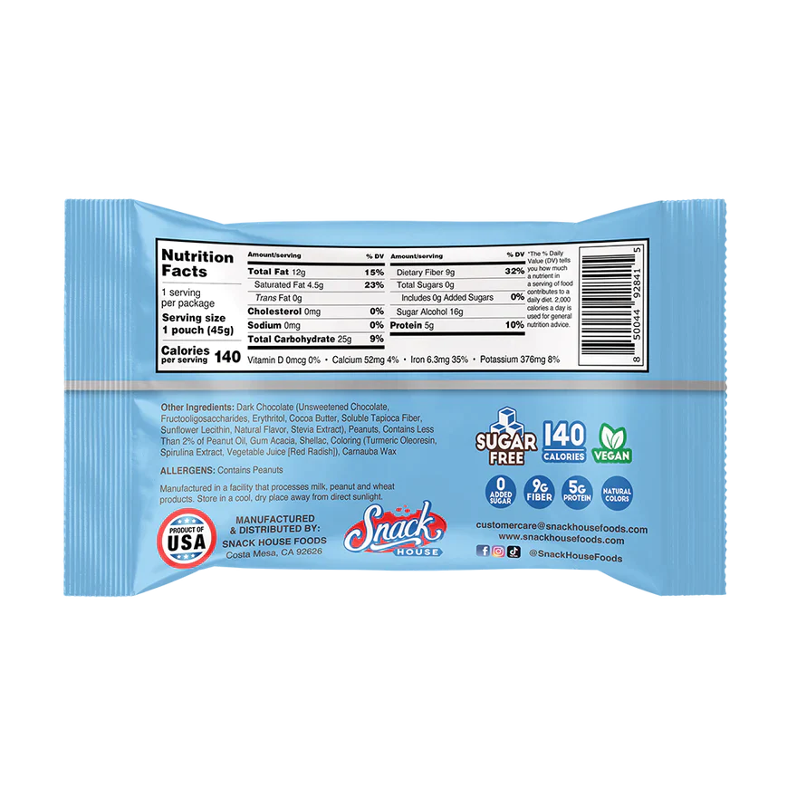 Snack House - Bonbons au chocolat et aux cacahuètes Daddies - 45 g