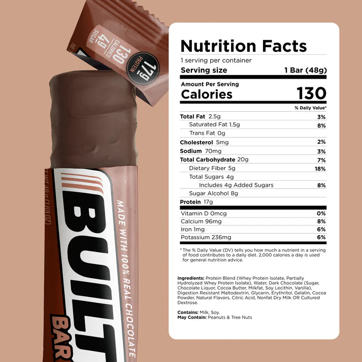 Built Protein Bar - 100% Real Chocolate - Zero Guilt (Box 12)