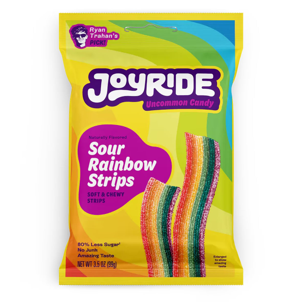 Joyride Sour Rainbow Strips – Low Sugar Candy, 3.5 oz