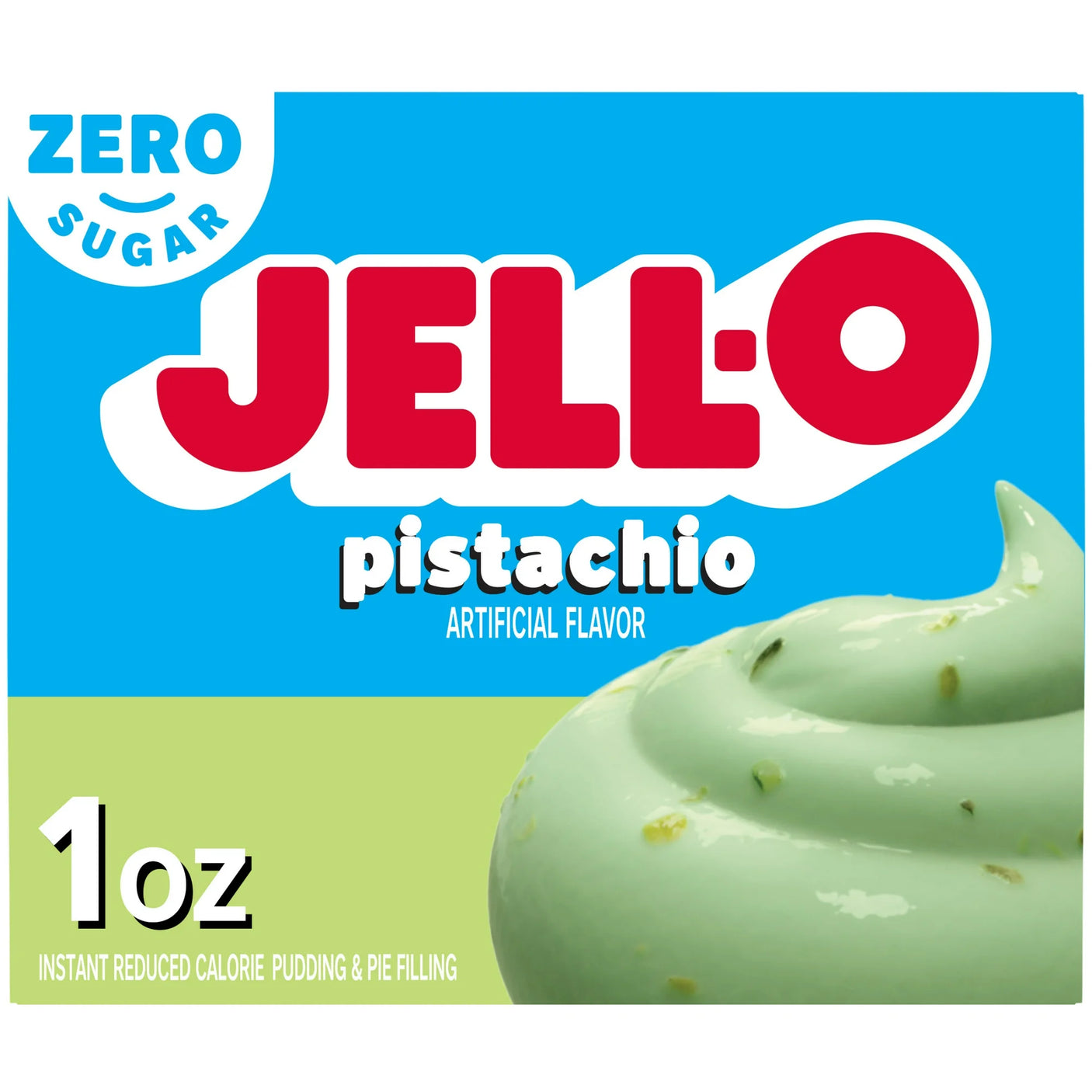 Jell-O Zero Sugar Instant Pudding & Pie Filling – Reduced Calorie Dessert Mix (1oz)