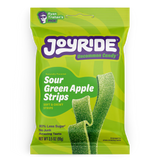 Joyride Sour Green Apple Strips low sugar sour candy in a 3.5 oz bag