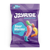 Joyride Sour Worms low sugar sour candy in 3.5 oz bag