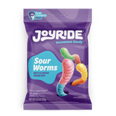 Joyride Sour Worms low sugar sour candy in 3.5 oz bag
