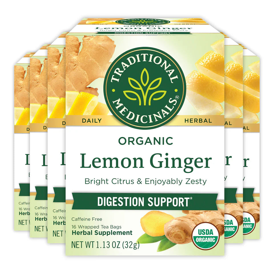 Traditional Medicinals - Lemon Ginger - 16 tea bags