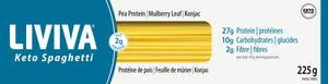 Liviva - Pâtes Keto Faibles en Glucides 225g - Spaghetti
