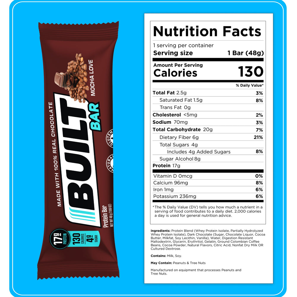 Built Protein Bar - 100% Real Chocolate - Zero Guilt 49g