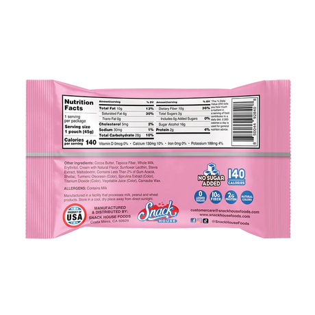 Snack House - Mommies No Sugar White Chocolate Peanut Candies - 45g