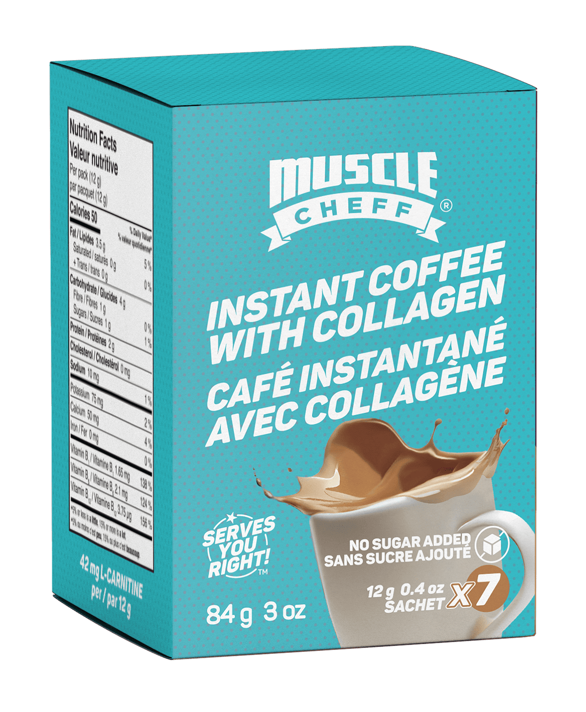 Muscle Cheff - Sugar Free Instant Collagen Coffee 12g - Pak 7