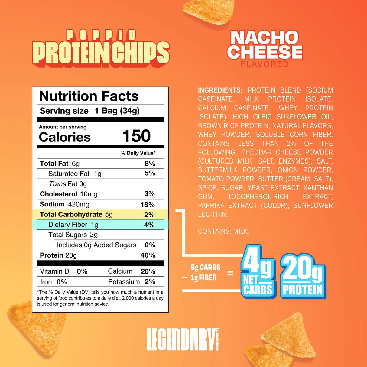Legendary Foods - Popped Protein Chip - 34g