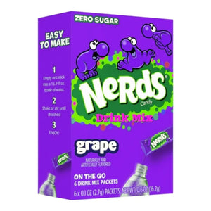 Nerds - Préparation pour boisson individuelle sans sucre - Paquet de 6