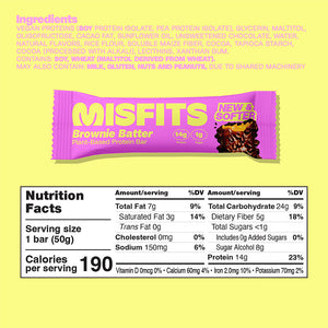 MissFits - Vegan Protein Bar 50g - Box 15