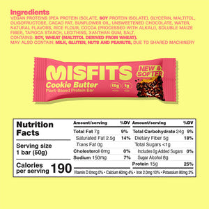 MissFits - Vegan Protein Bar 50g - Box 15