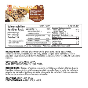 Oatmeal Gold - Energy Protein Bar 100g - Box 12