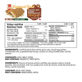 Oatmeal Gold - Energy Protein Bar 100g - Box 12