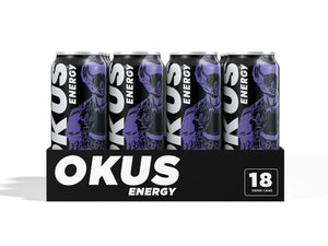 OKUS Energy case of 18 cans - Grape flavor