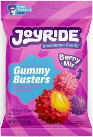 Joyride Gummy Busters Berry Mix low sugar gummy candy in 3.5 oz bag