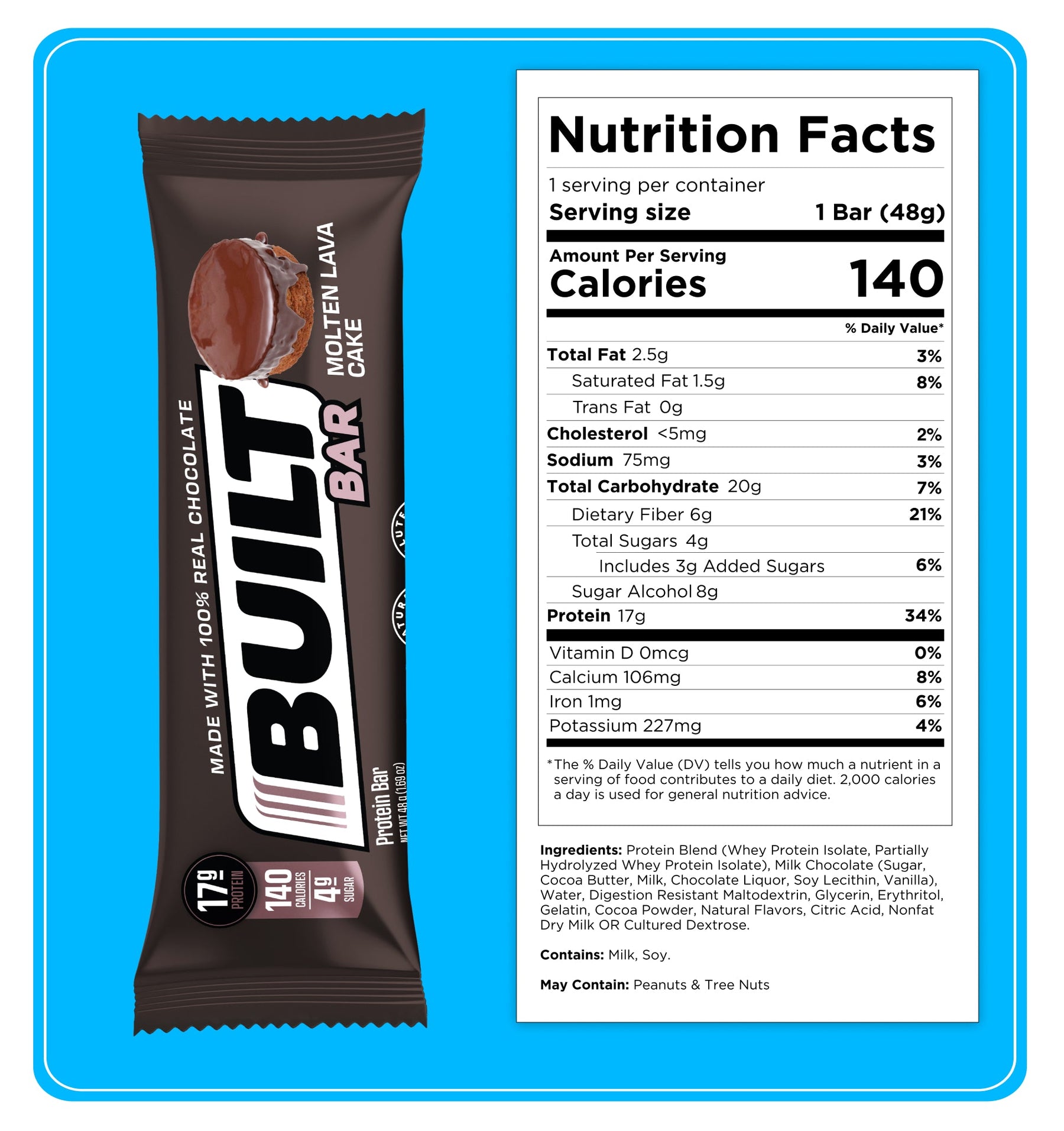 Built Protein Bar - 100% Real Chocolate - Zero Guilt 49g