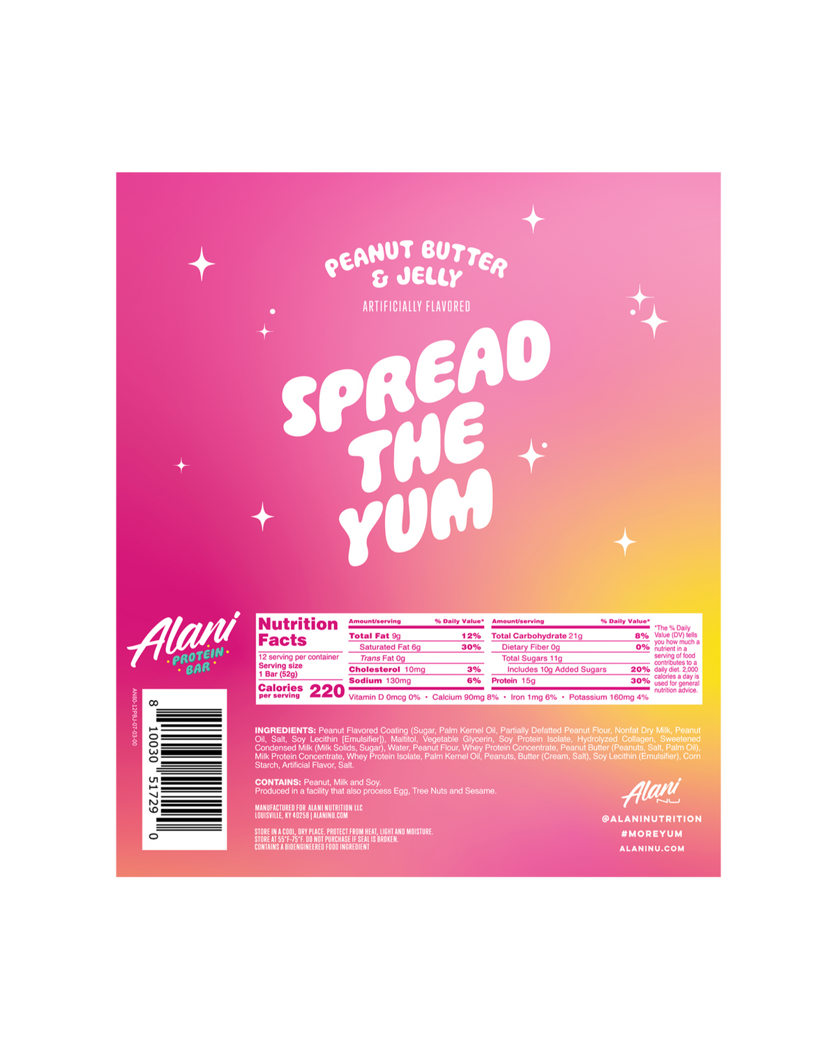 Alani Nu - Protein Bar 52g - Box 12