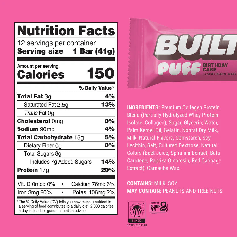 Built Bar Puffs Canada - Limited Edition Protein Bar - 40g