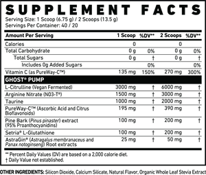 Ghost - Pump V2 Nitric Oxide - 40 serving