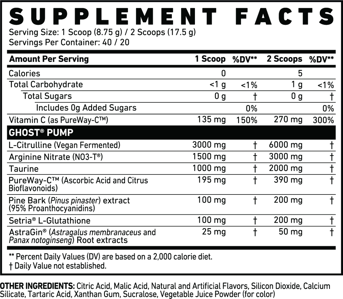 Ghost - Pump V2 Nitric Oxide - 40 serving