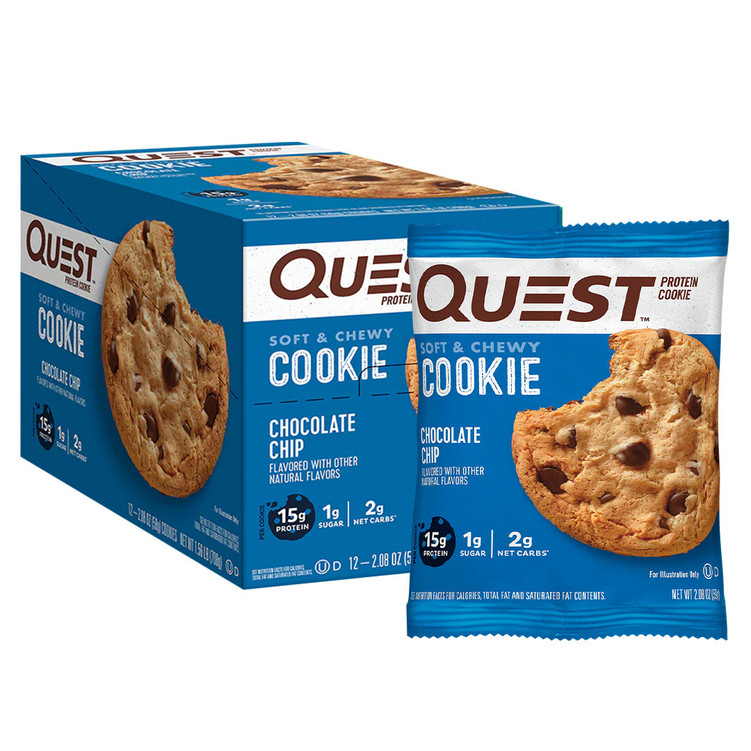 Quest Nutrition cookies Chocolate Chips box