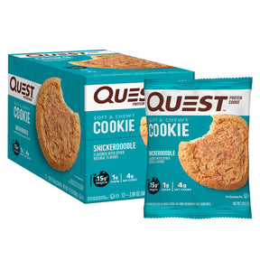 Quest Nutrition cookies Snickerdoodle box