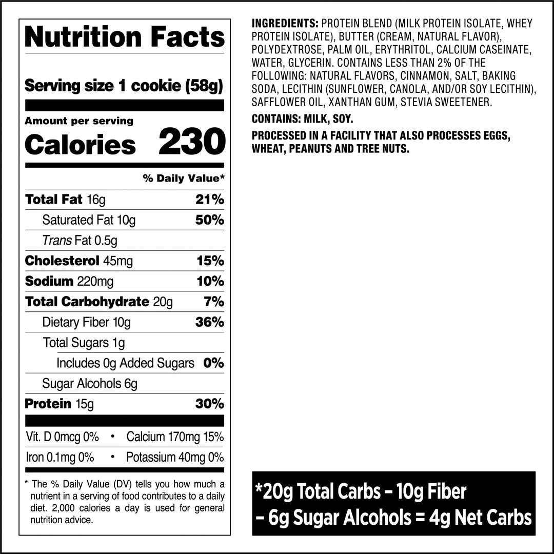 Quest Nutrition cookies Snicket Doodle - Nutritional Facts