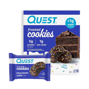 Quest Nutrition Frosted cookies Chocolate Cake box